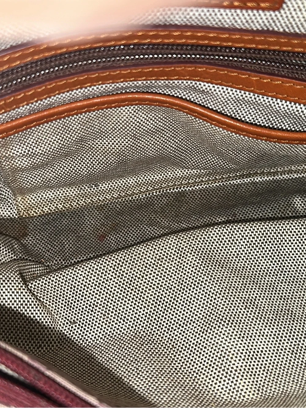Dooney & Bourke Monogram Canvas & Leather Satchel NEEDS CLEANING INSIDE (bags21)